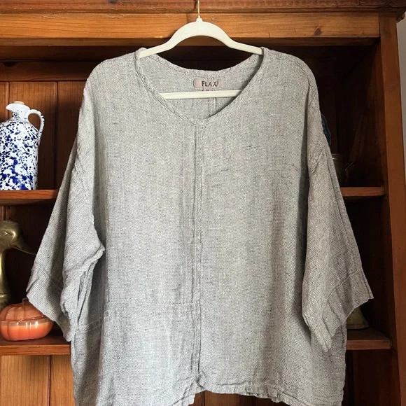 Flax Heathered Gray Knit Top - Picture 1 of 8